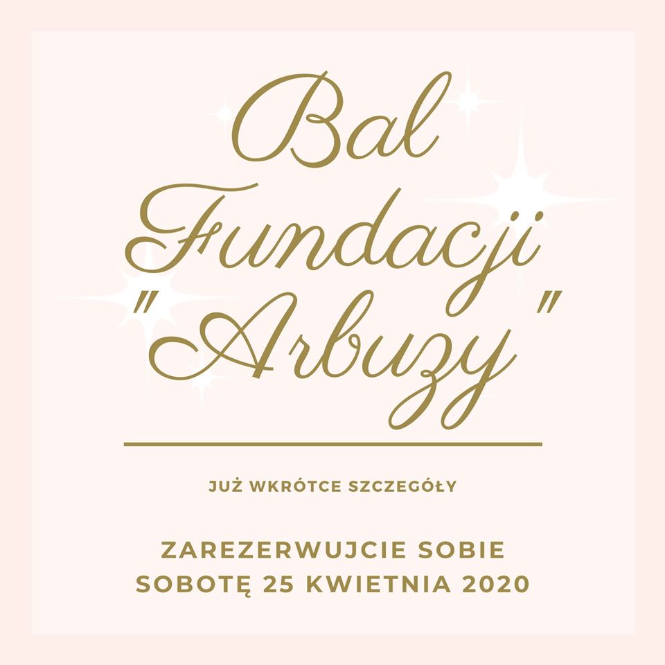 Zaproszenie na bal Fundacji "Arbuzy"
