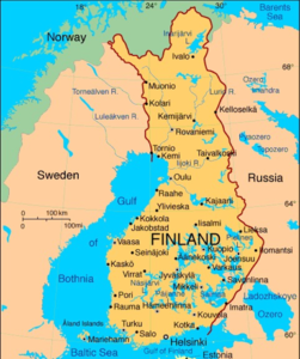 Mapa Finlandii