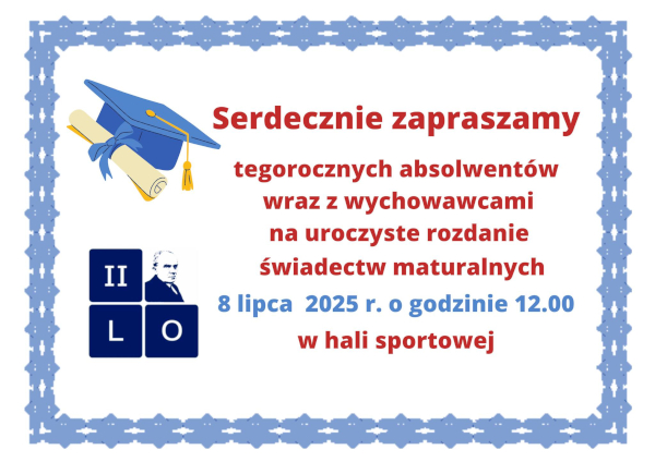 Rozdanie świadectw maturalnych