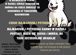 Zbiórka karmy dla zwierząt