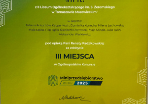 Sukces uczniów II Liceum Ogólnokształcącego